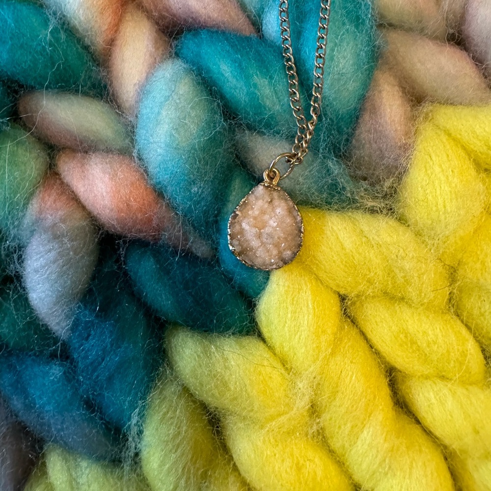 Druzy necklace 18 in chain